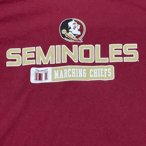 Florida State University Seminoles Shirt Mens Medium Red Garnet Marching Chiefs - Picture 2 of 7